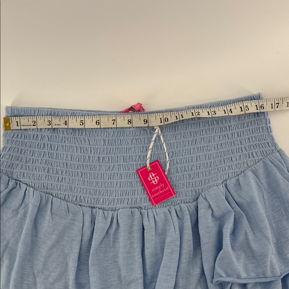 Simple Southern Blue Ruffled Tiered Skirt Women's Size XL NWT Cottagecore Flirty - Picture 6 of 7
